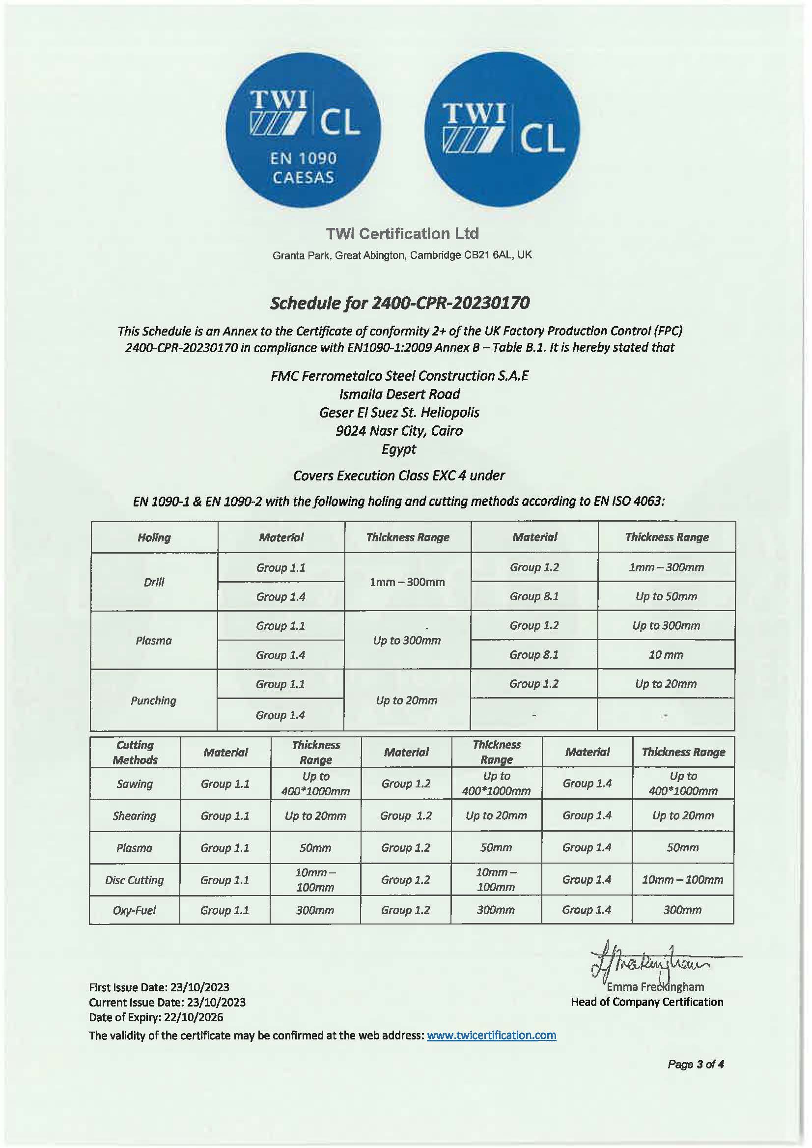 EN ISO 4063 Welding Processes